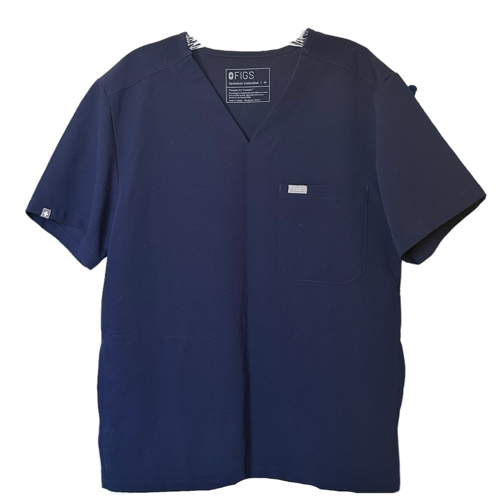 Figs‎ Navy Blue Scrub Top Size M